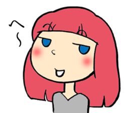 Long hair girls 1 sticker #7710051