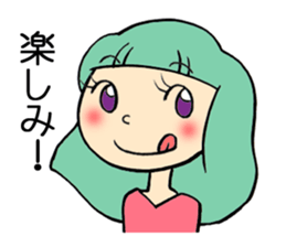 Long hair girls 1 sticker #7710056