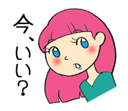 Long hair girls 1 sticker #7710059