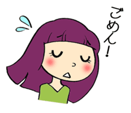 Long hair girls 1 sticker #7710064