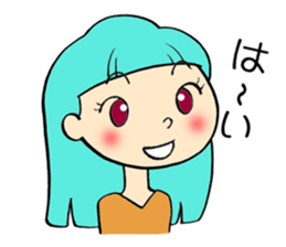 Long hair girls 1 sticker #7710066