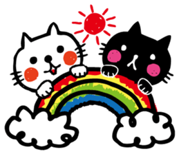 whiteCat & BlackCat Happy Daily Sticker sticker #7710148