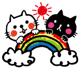 whiteCat & BlackCat Happy Daily Sticker sticker #7710148