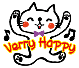 whiteCat & BlackCat Happy Daily Sticker sticker #7710167