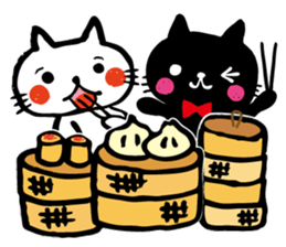 whiteCat & BlackCat Happy Daily Sticker sticker #7710172