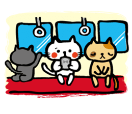 whiteCat & BlackCat Happy Daily Sticker sticker #7710179