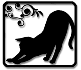 Cat silhouette2 sticker #7711710
