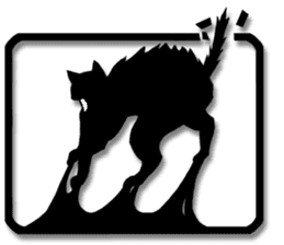 Cat silhouette2 sticker #7711744
