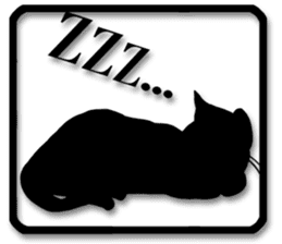 Cat silhouette2 sticker #7711747