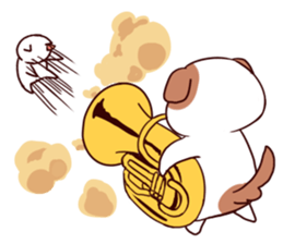 Sound!Stamp of wind music sticker #7711962