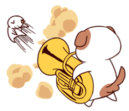 Sound!Stamp of wind music sticker #7711962