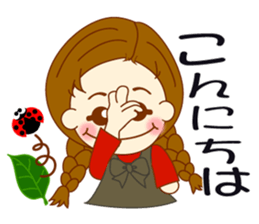 Girl's sign language ver.1 sticker #7712509