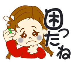 Girl's sign language ver.1 sticker #7712535