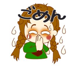 Girl's sign language ver.1 sticker #7712538