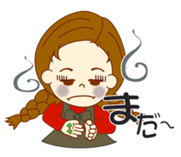 Girl's sign language ver.1 sticker #7712541