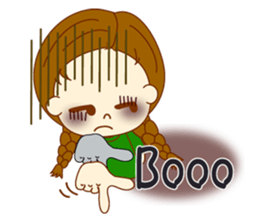 Girl's sign language ver.1 sticker #7712544