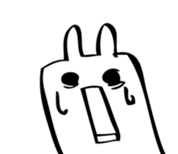A square rabbit sticker #7712559