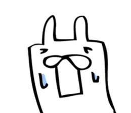 A square rabbit sticker #7712563