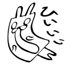 A square rabbit sticker #7712570