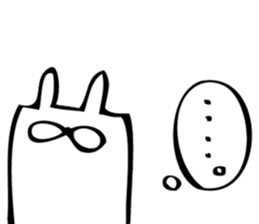 A square rabbit sticker #7712572