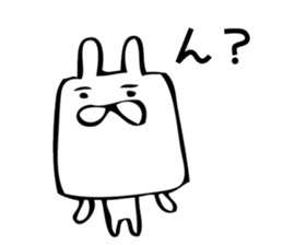 A square rabbit sticker #7712573