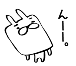 A square rabbit sticker #7712575