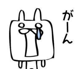 A square rabbit sticker #7712579
