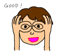 Wife drew a picture with a pen mouse sticker #7712749