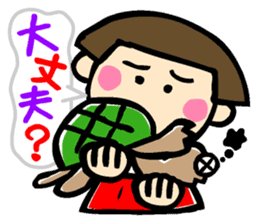 Showa retro girl 2 sticker #7713418