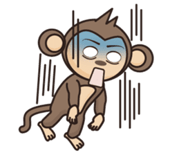 Ramen love to cool monkey sticker #7713633