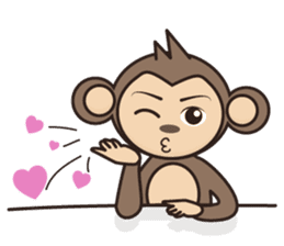 Ramen love to cool monkey sticker #7713642
