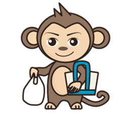 Ramen love to cool monkey sticker #7713649