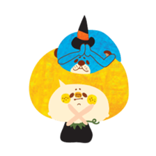 Boy and Blue bear6 sticker #7714141