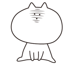 3-point Facial cat sticker #7714237