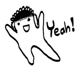 Girl with two BraidHairs (Eng) sticker #7714582