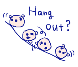 English bear sticker2 at work sticker #7714948