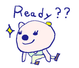 English bear sticker2 at work sticker #7714950