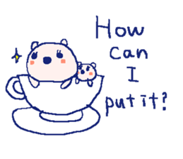 English bear sticker2 at work sticker #7714954