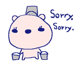 English bear sticker2 at work sticker #7714956