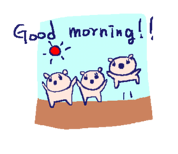 English bear sticker2 at work sticker #7714973