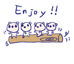 English bear sticker2 at work sticker #7714975