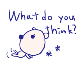 English bear sticker2 at work sticker #7714978