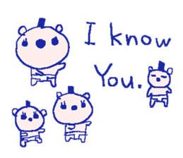 English bear sticker2 at work sticker #7714981