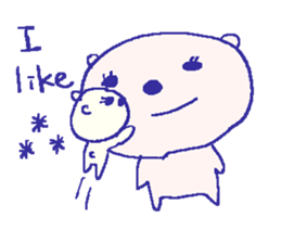 English bear sticker2 at work sticker #7714987