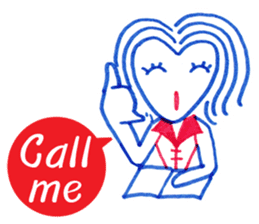 Ballpoint pen drawing 1 sticker #7715233