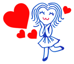 Ballpoint pen drawing 1 sticker #7715237