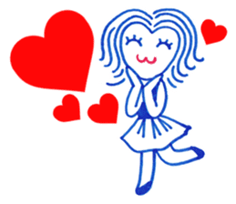 Ballpoint pen drawing 1 sticker #7715237