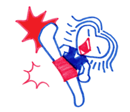 Ballpoint pen drawing 1 sticker #7715241