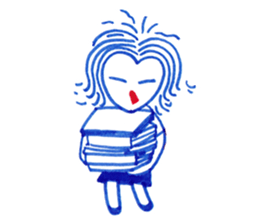 Ballpoint pen drawing 1 sticker #7715244