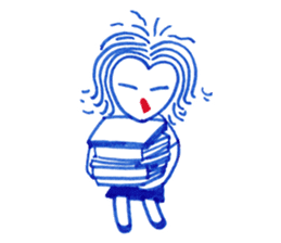 Ballpoint pen drawing 1 sticker #7715244